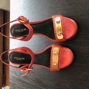Coach Orange High Heel Sandal
